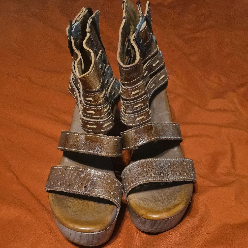 Bed Stu Brown Heeled Boots